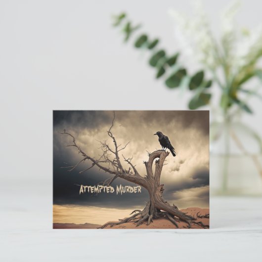 Mord versucht postkarte (Stehend Vorderseite)