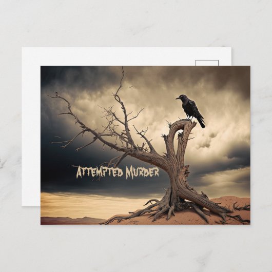 Mord versucht postkarte (Vorne/Hinten)