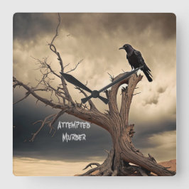 Mord versucht quadratische wanduhr