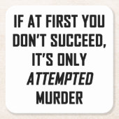 Mord versucht rechteckiger pappuntersetzer (Vorderseite)