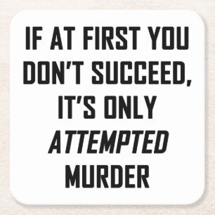 Mord versucht rechteckiger pappuntersetzer