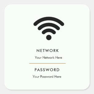 Morden Business Wifi-Netzwerk-Sockel Quadratischer Aufkleber