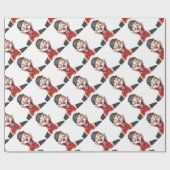 Mörder-Clown, der zur Front schaut Geschenkpapier (Flach)