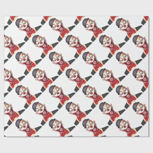 Mörder-Clown, der zur Front schaut Geschenkpapier (Flach)