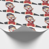 Mörder-Clown, der zur Front schaut Geschenkpapier (Ecke)