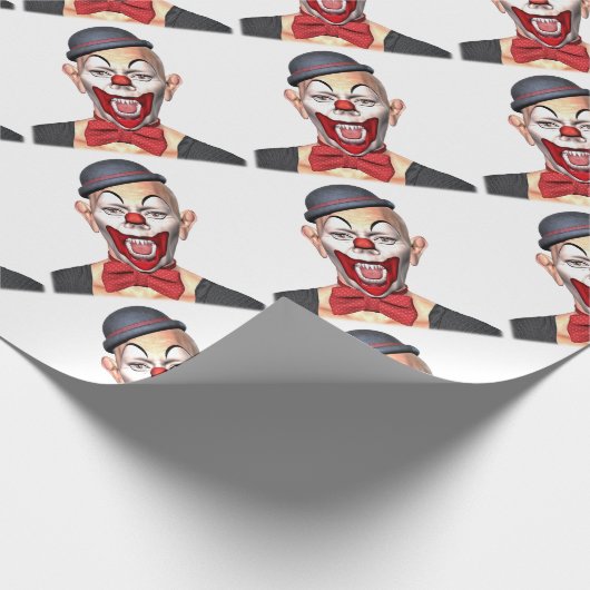 Mörder-Clown, der zur Front schaut Geschenkpapier (Ecke)