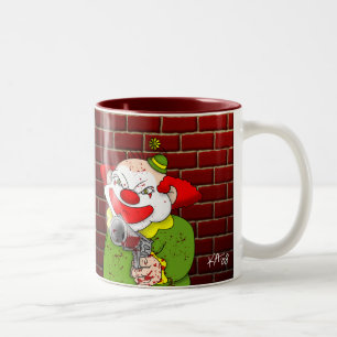 Mörder-Clown-Kaffeetasse Zweifarbige Tasse
