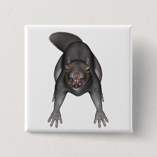 Mörder-Eichhörnchen-Knopf Button (Vorderseite)