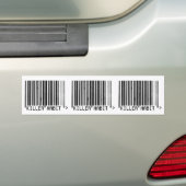 Mörder-Gewohnheits-Barcode Autoaufkleber (Auf Auto)