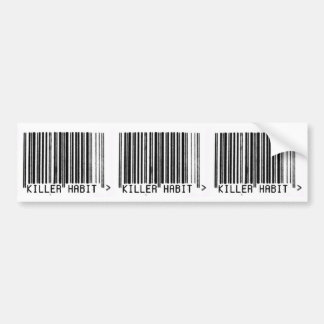 Mörder-Gewohnheits-Barcode Autoaufkleber