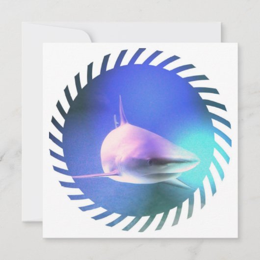 Mörder-Haifisch-Einladung Einladung (Vorderseite)