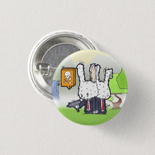 Mörder-Häschen Button (Vorne & Hinten)