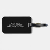 Mörder-schwarzer Diamant-Entwurf Gepäckanhänger (Rückseite horizontal)