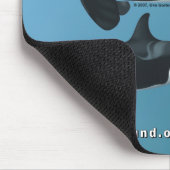Mörder-Wal-Familie Mousepad auf aquamarinem (Ecke)