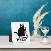 Mörderische Katze mit Messer Fotoplatte (InSitu)