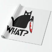 Mörderische Katze mit Messer Geschenkpapier (Ungerollt)