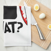 Mörderische Katze mit Messer Geschirrtuch (Viertel Falte)