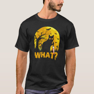 Mörderische Katze mit Messer Halloween-Katze Geis T-Shirt