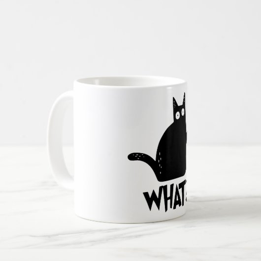 Mörderische Katze mit Messer Kaffeetasse (Vorderseite Links)