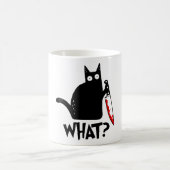 Mörderische Katze mit Messer Kaffeetasse (Mittel)