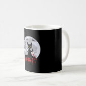 Mörderische Katze mit Messer, Katze mit Halloween- Kaffeetasse (VorderseiteRechts)