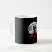 Mörderische Katze mit Messer, Katze mit Halloween- Kaffeetasse (Vorderseite Links)