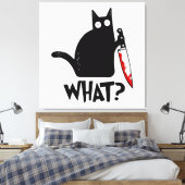 Mörderische Katze mit Messer Leinwanddruck (Insitu (Schlafzimmer))
