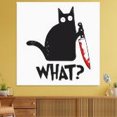 Mörderische Katze mit Messer Leinwanddruck (Insitu (Wohnzimmer))