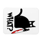 Mörderische Katze mit Messer Magnet (Horizontal)