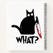 Mörderische Katze mit Messer Notizblock (Rückseite)