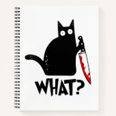 Mörderische Katze mit Messer Notizblock (Vorderseite)