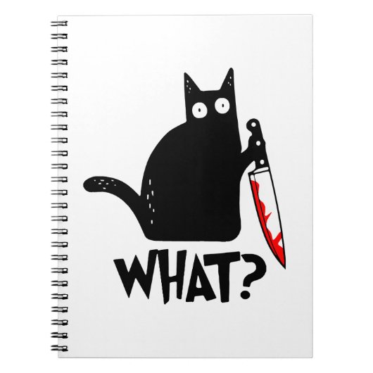 Mörderische Katze mit Messer Notizblock (Vorderseite)