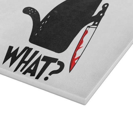 Mörderische Katze mit Messer Schneidebrett (Ecke)