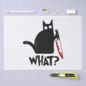 Mörderische Katze mit Messer Seidenpapier (Handwerk)