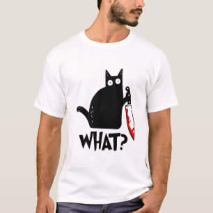 Mörderische Katze mit Messer T-Shirt