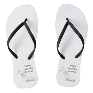 Mörderische Mysterien und Merlot-Flipflops Badesandalen