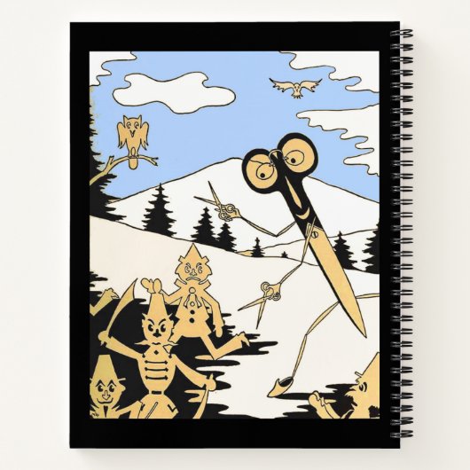 mörderische Schere Notizblock (Rückseite)