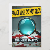 Mörderisches Mysterium Lupe Glas DIY Dinner Einladung (Vorderseite)