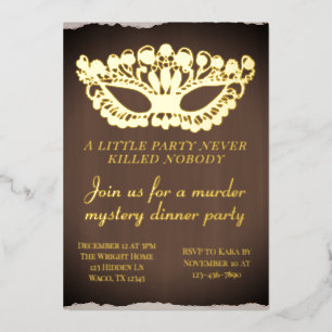 Mörderisches Mystery-Dinnerparty Folieneinladung