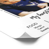 Mordern Arch Photo First Birthday Milestone Poster (Ecke)