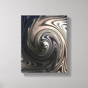 Mordern Blue Metal Leinwanddruck