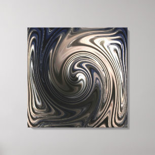 Mordern Blue Metal Leinwanddruck