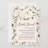 Mordern Boho Wildblumen Bridal Brunch Dusche Einladung (Vorderseite)
