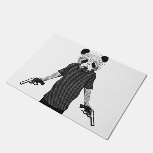 Mörderpanda Fußmatte (Schrägansicht)