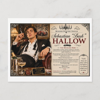 Mordfall Sebastian Bash Hallow aus den 1940ern Postkarte