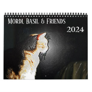 Mordi, Basil & Friends Cat Calendar 2024 Kalender