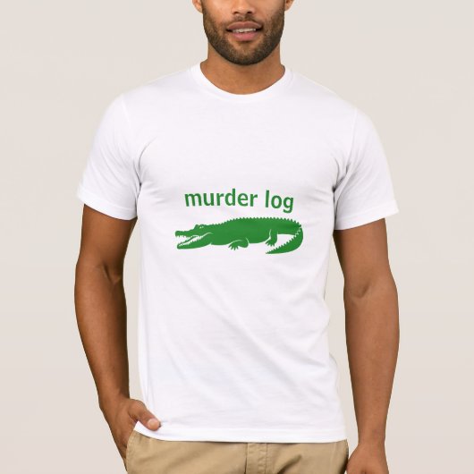Mordlog lustiger niedlicher Alligator-Pub  T-Shirt (Vorderseite)