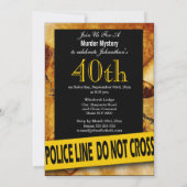 Mordmysterien gestohlene Schriftrollen Geburtstag Einladung (Rückseite)