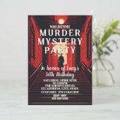 Mordmysterium für Whirlpool-Detektiv Dinner Party Einladung (Stehend Vorderseite)