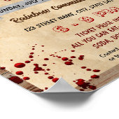 Mordmysterium Nachtschülervorlage Poster (Ecke)